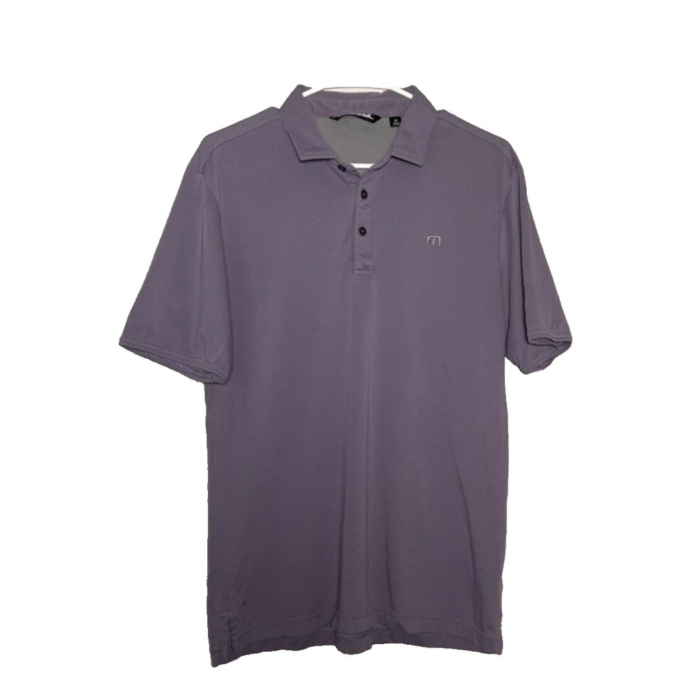 Travis Matthew Polo Shirt Men's Medium Purple Golf Activewear Logo
